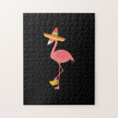 Flamingo Funny Mexican Food Taco Lover Gift Legpuzzel (Verticaal)