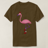 Flamingo Funny Santa Hat Santa Boots Flamingo T-shirt (Design voorkant)