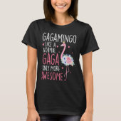 Flamingo Gagamingo like a normal Gaga Floral Gran T-shirt (Voorkant)