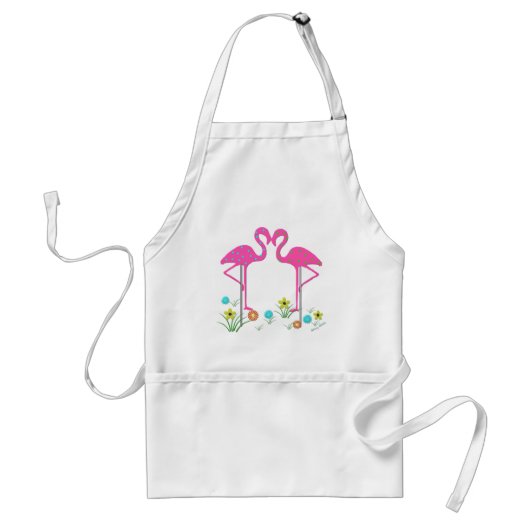 Flamingo Garden Apron Standaard Schort (Voorkant)