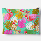 Flamingo Garden Blauwgroen Etui (Achterkant)