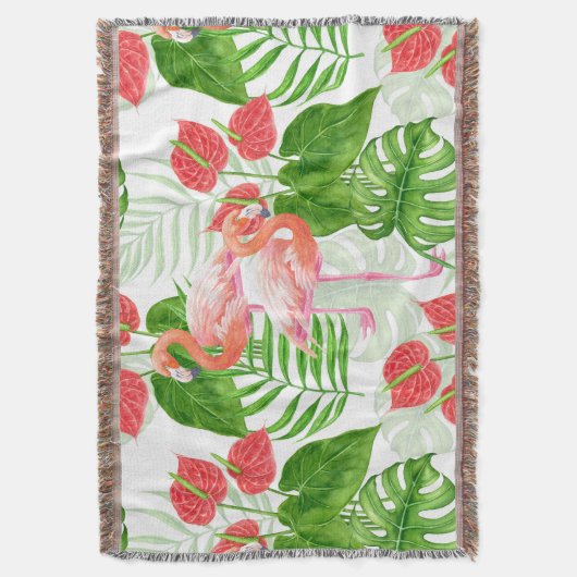 Flamingo garden deken (Voorkant Verticaal)