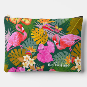 Flamingo Garden Donkergroen Etui