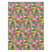 Flamingo Garden Donkergroen Tafelkleed (Voorkant)