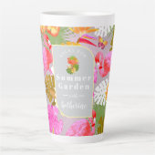 Flamingo Garden Grey Latte Mok (Voorkant)