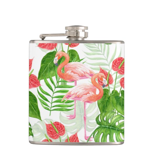 Flamingo garden heupfles (Voorkant)