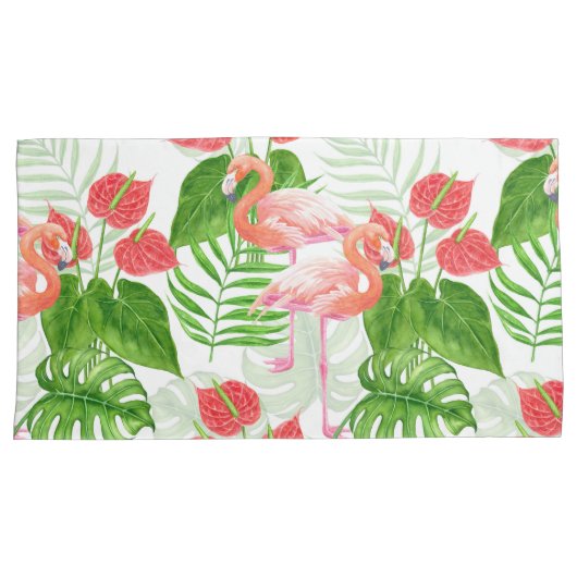 Flamingo garden kussensloop (Voorkant-Rechts)