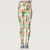 Flamingo garden leggings (Voorkant)