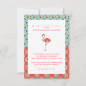 Flamingo Garden Party-uitnodigingen Kaart (Voorkant)