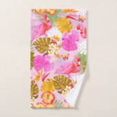 Flamingo Garden Pink Bad Handdoek (Handdoek)