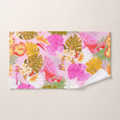 Flamingo Garden Pink Bad Handdoek (Handdoek)