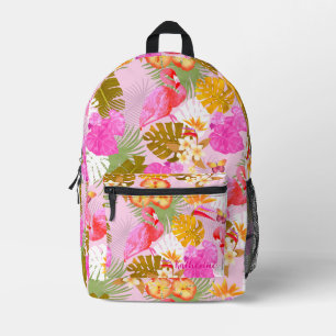 Flamingo Garden Pink Bedrukte Rugzak