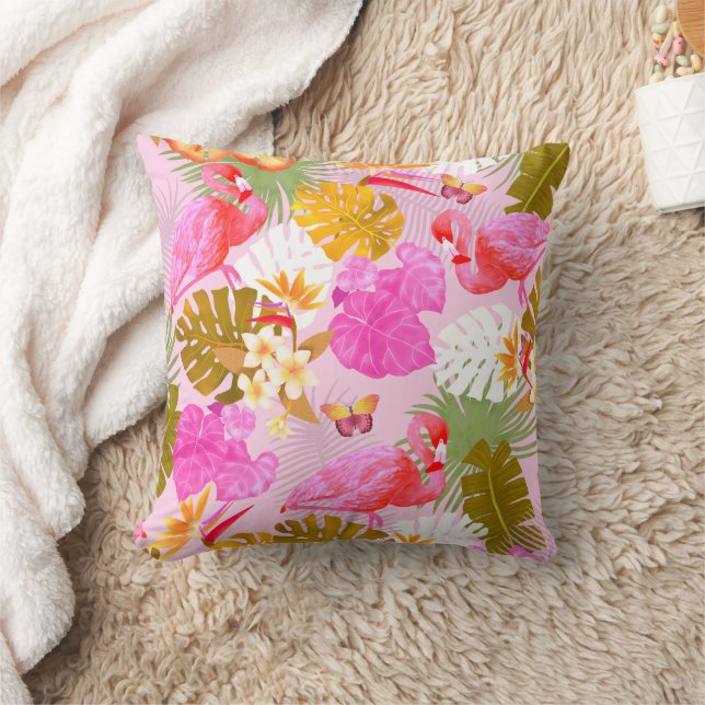 Flamingo Garden Pink Kussen (Deken)