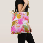 Flamingo Garden Pink Tote Bag (Dichtbij)