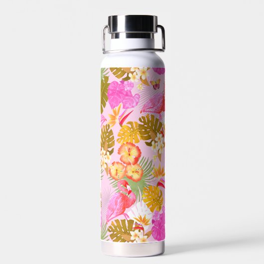 Flamingo Garden Pink Waterfles (Achterkant)