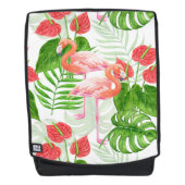 Flamingo garden rugtassen (Voorkant)