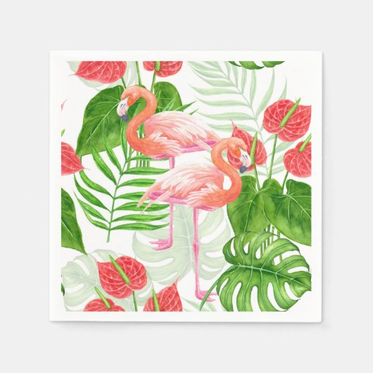 Flamingo garden servet (Voorkant)