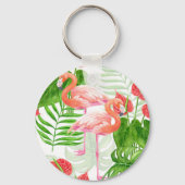 Flamingo garden sleutelhanger (Voorkant)