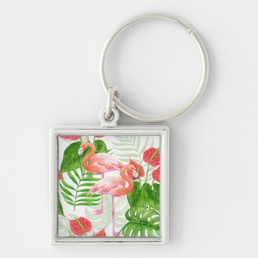 Flamingo garden sleutelhanger (Voorkant)