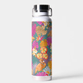 Flamingo Garden Turquoise Waterfles (Achterkant)