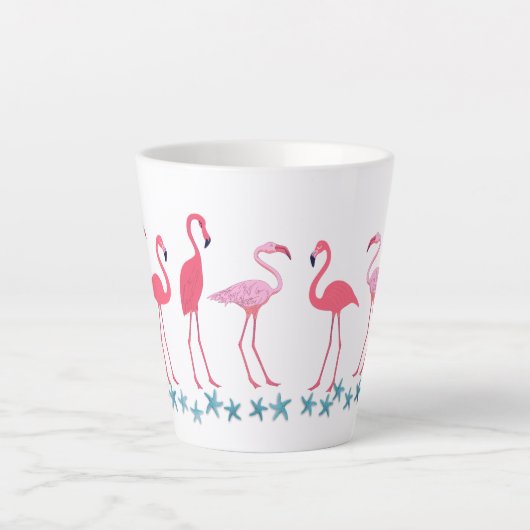 Flamingo Gathering and Starfish Latte Mok (Voorkant)
