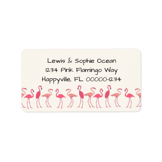 Flamingo Gathering Beach Residence Etiket (Voorkant)