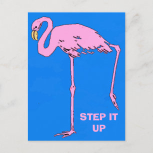  Flamingo, geef tekst Briefkaart uit