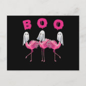 Flamingo | Geest Flamingo Boo Halloween Kostuum Uitnodiging Briefkaart (Voorkant)
