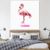 Flamingo gemalter pinker Flamingo  Canvas Afdruk (Insitu (Slaapkamer))