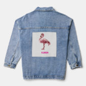 Flamingo gemalter pinker Flamingo Denim Jacket (Achterkant)