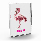 Flamingo gemalter pinker Flamingo  Fotoblokken (Links)