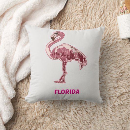 Flamingo gemalter pinker Flamingo Kussen (Deken)