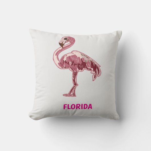 Flamingo gemalter pinker Flamingo  Kussen (Voorkant)