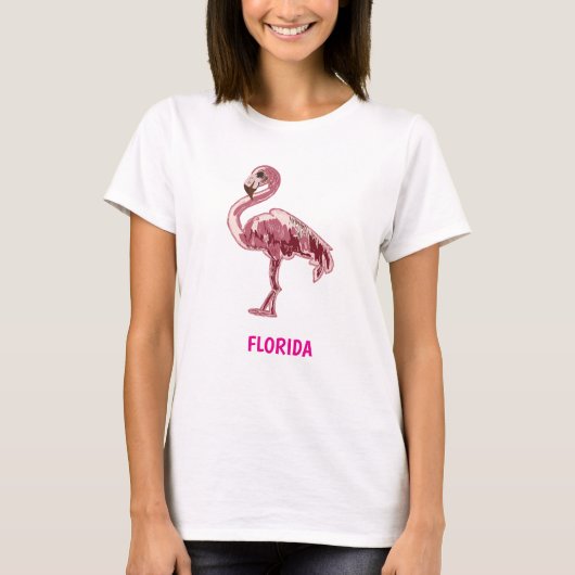 Flamingo gemalter pinker Flamingo  T-shirt (Voorkant)