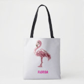 Flamingo gemalter pinker Flamingo Tote Bag (Voorkant)