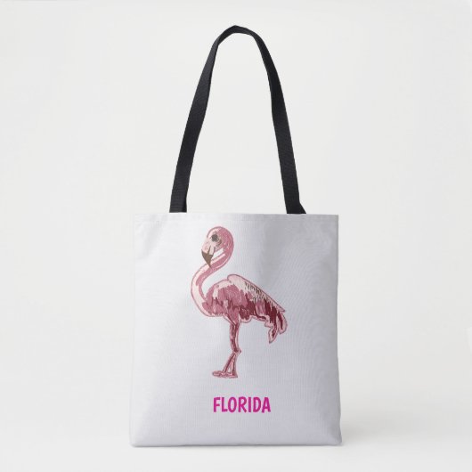 Flamingo gemalter pinker Flamingo  Tote Bag (Voorkant)