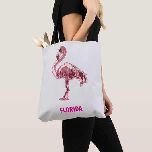 Flamingo gemalter pinker Flamingo Tote Bag (Dichtbij)
