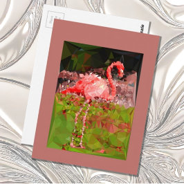 Flamingo Geo stijl Briefkaart