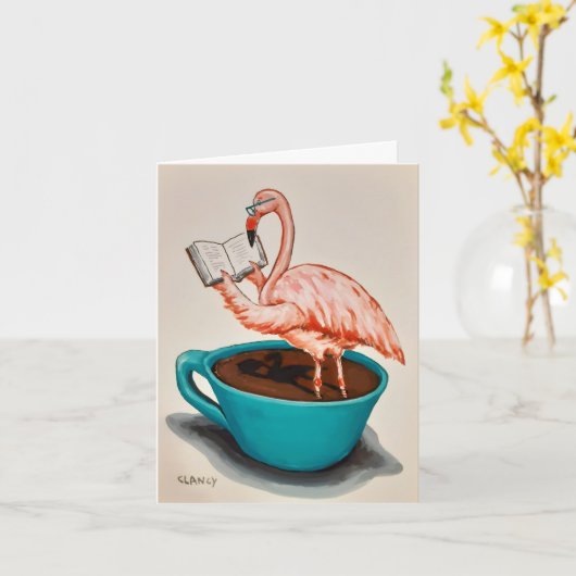 Flamingo Get Well card Kaart (Gele Bloem)