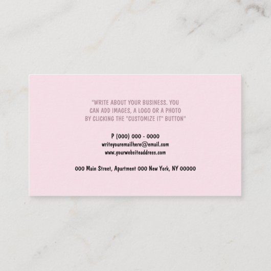 Flamingo Gezicht Gesloten Ogen Baby Dier Roze Scha Visitekaartje (Achterkant)