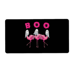 Flamingo   Ghost Flamingo Boo Halloween Costume Etiket