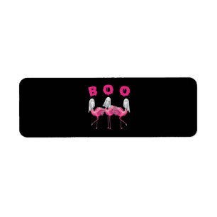 Flamingo Ghost Flamingo Boo Halloween Costume Etiket