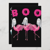 Flamingo | Ghost Flamingo Boo Halloween Costume Feestdagenkaart (Voorkant / Achterkant)