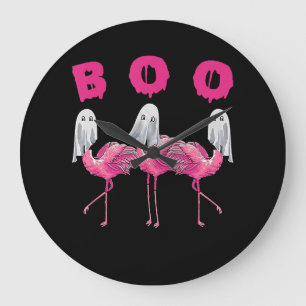 Flamingo   Ghost Flamingo Boo Halloween Costume Grote Klok