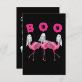 Flamingo | Ghost Flamingo Boo Halloween Costume Informatiekaartje (Voorkant / Achterkant)