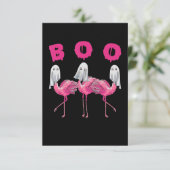 Flamingo | Ghost Flamingo Boo Halloween Costume Informatiekaartje (Staand voorkant)