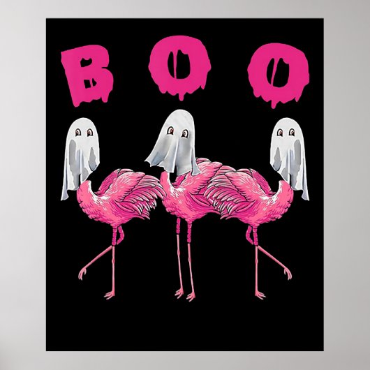 Flamingo | Ghost Flamingo Boo Halloween Costume Poster (Voorkant)