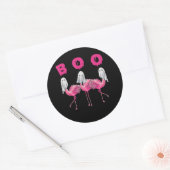 Flamingo | Ghost Flamingo Boo Halloween Costume Ronde Sticker (Envelop)