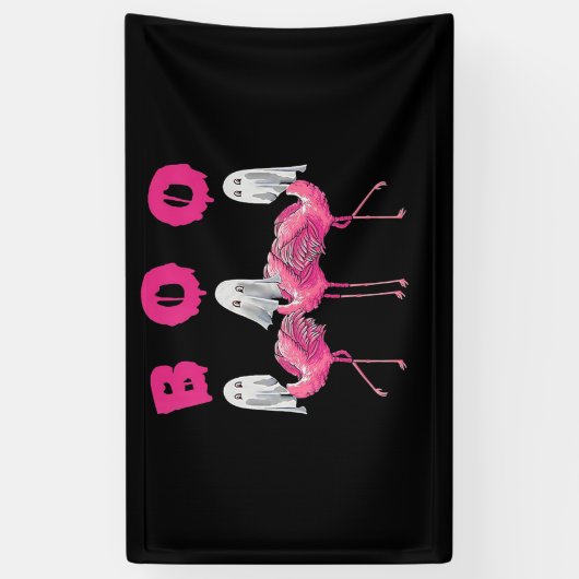Flamingo | Ghost Flamingo Boo Halloween Costume Spandoek (Verticaal)