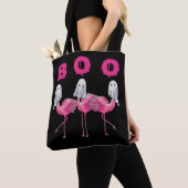 Flamingo | Ghost Flamingo Boo Halloween Costume Tote Bag (Dichtbij)